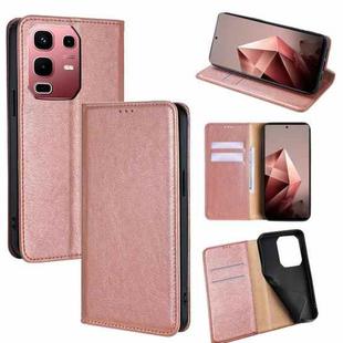 For Infinix Note 50s 5G Gloss Oil Solid Color Magnetic Leather Phone Case(Rose Gold)