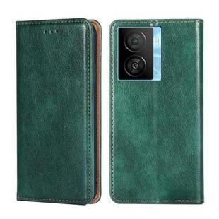 For vivo iQOO Z7x Gloss Oil Solid Color Magnetic Leather Phone Case(Green)