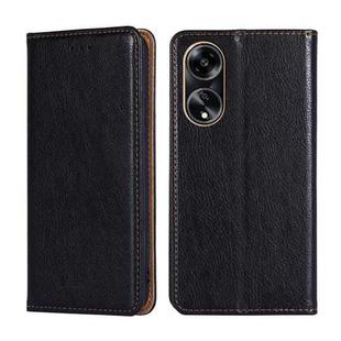For OPPO A1 5G Gloss Oil Solid Color Magnetic Leather Phone Case(Black)