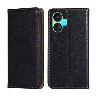 For Realme GT Neo5 SE Gloss Oil Solid Color Magnetic Leather Phone Case(Black)