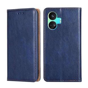 For Realme GT Neo5 SE Gloss Oil Solid Color Magnetic Leather Phone Case(Blue)