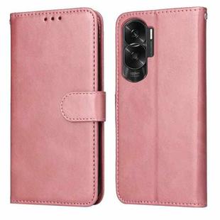 For Honor X50i 5G Classic Calf Texture Flip Leather Phone Case(Rose Gold)