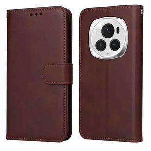 For Honor Magic6 Pro Classic Calf Texture Flip Leather Phone Case(Brown)