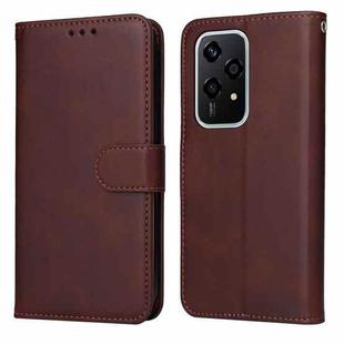 For Honor 200 Lite Global Classic Calf Texture Flip Leather Phone Case(Brown)