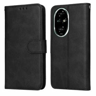 For Honor 200 Pro Classic Calf Texture Flip Leather Phone Case(Black)