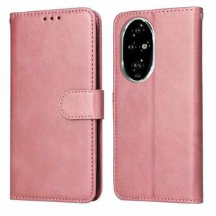 For Honor 200 Pro Classic Calf Texture Flip Leather Phone Case(Rose Gold)