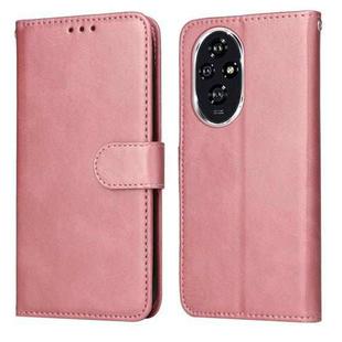 For Honor 200 Classic Calf Texture Flip Leather Phone Case(Rose Gold)