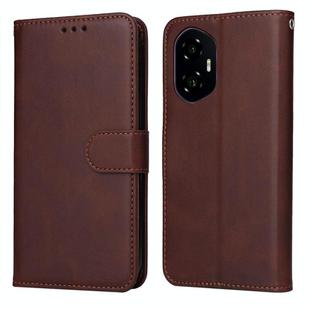 For Honor 300 Classic Calf Texture Flip Leather Phone Case(Brown)