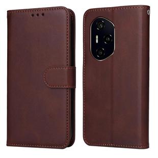 For Honor 300 Pro Classic Calf Texture Flip Leather Phone Case(Brown)