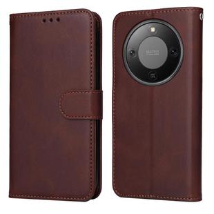For Honor X70 5G Classic Calf Texture Flip Leather Phone Case(Brown)