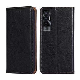 For Tecno Pova 5G Gloss Oil Solid Color Magnetic Leather Phone Case(Black)