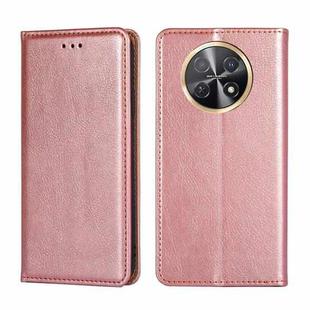 For Huawei Enjoy 60X Gloss Oil Solid Color Magnetic Leather Phone Case(Rose Gold)