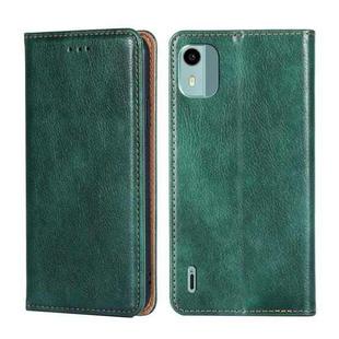 For Nokia C12 Gloss Oil Solid Color Magnetic Leather Phone Case(Green)