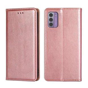 For Nokia G42 5G Gloss Oil Solid Color Magnetic Leather Phone Case(Rose Gold)