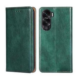 For Honor X50i 5G / 9 Lite Gloss Oil Solid Color Magnetic Leather Phone Case(Green)