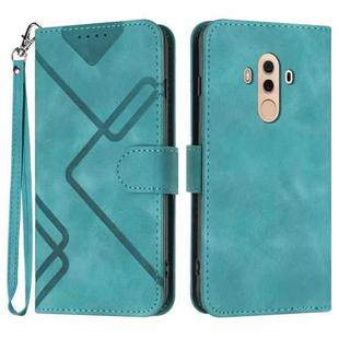 For Huawei Mate 10 Pro Line Pattern Skin Feel Leather Phone Case(Light Blue)