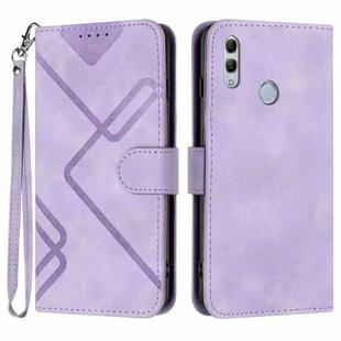 For Huawei P smart 2019/nova lite 3 Line Pattern Skin Feel Leather Phone Case(Light Purple)