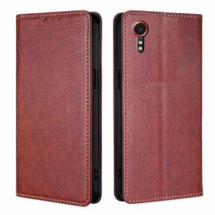 For Samsung Galaxy Xcover 7 5G Gloss Oil Solid Color Magnetic Leather Phone Case(Brown)