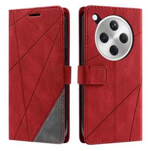 For OPPO Find X8 Pro 5G Skin Feel Splicing Leather Phone Case(Red)