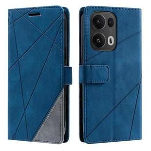 For OPPO Reno13 Pro 5G Skin Feel Splicing Leather Phone Case(Blue)