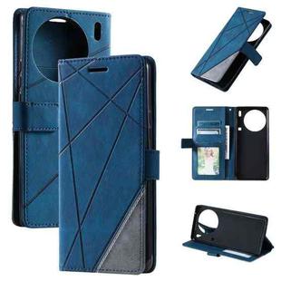 For vivo X90 5G Skin Feel Splicing Horizontal Flip Leather Phone Case(Blue)