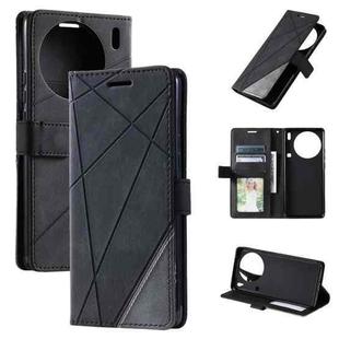 For vivo X90 5G Skin Feel Splicing Horizontal Flip Leather Phone Case(Black)