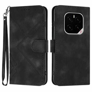 For Honor GT Pro Line Pattern Skin Feel Leather Phone Case(Black)