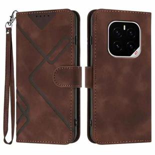 For Honor GT Pro Line Pattern Skin Feel Leather Phone Case(Coffee)
