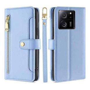 For Xiaomi Redmi K60 Ultra Sheep Texture Cross-body Zipper Wallet Leather Phone Case(Blue)