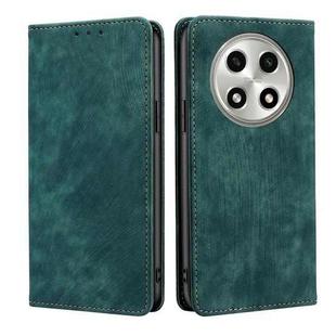 For OPPO A2 Pro 5G RFID Anti-theft Brush Magnetic Leather Phone Case(Green)