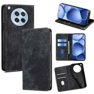 For OPPO Find X8s 5G RFID Anti-theft Brush Magnetic Leather Phone Case(Black)