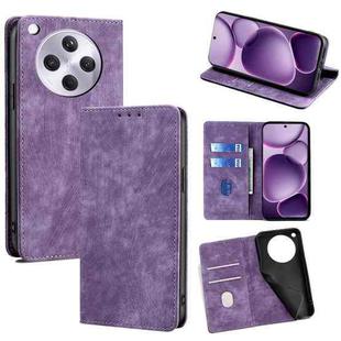 For OPPO Find X8s+ 5G RFID Anti-theft Brush Magnetic Leather Phone Case(Purple)