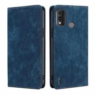 For Nokia G11 Plus RFID Anti-theft Brush Magnetic Leather Phone Case(Blue)