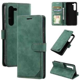 For Samsung Galaxy S23 5G Skin Feel RFID Blocking Leather Phone Case(Green)