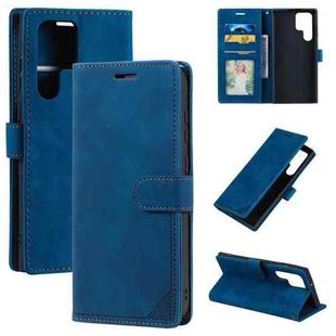 For Samsung Galaxy S23 Ultra 5G Skin Feel RFID Blocking Leather Phone Case(Blue)