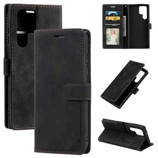 For Samsung Galaxy S23 Ultra 5G Skin Feel RFID Blocking Leather Phone Case(Black)