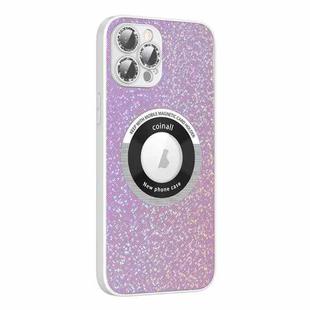 For iPhone 14 Colorful Glitter Magnetic Magsafe TPU + PC Phone Case(Pink)
