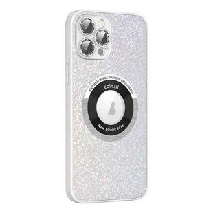 For iPhone 14 Plus Colorful Glitter Magnetic Magsafe TPU + PC Phone Case(White)