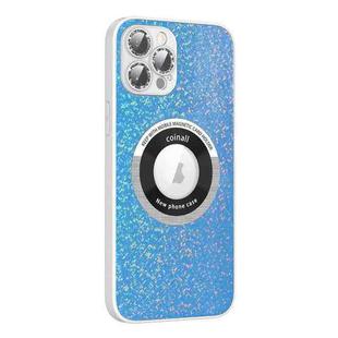 For iPhone 14 Plus Colorful Glitter Magnetic Magsafe TPU + PC Phone Case(Blue)