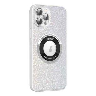 For iPhone 14 Pro Colorful Glitter Magnetic Magsafe TPU + PC Phone Case(White)