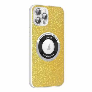 For iPhone 13 Colorful Glitter Magnetic Magsafe TPU + PC Phone Case(Bright Yellow)
