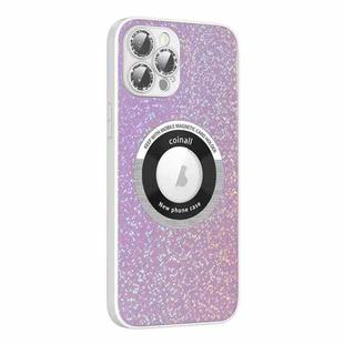 For iPhone 12 Pro Colorful Glitter Magnetic Magsafe TPU + PC Phone Case(Pink)