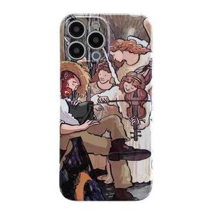 For iPhone 13 Oil Painting Pattern Glossy PC Phone Case(Oil Portrait)