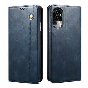 For OPPO Reno10 Global / Reno10 Pro Global Oil Wax Crazy Horse Texture Leather Phone Case(Navy Blue)