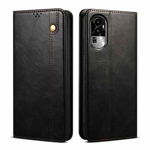 For OPPO Reno10 Global / Reno10 Pro Global Oil Wax Crazy Horse Texture Leather Phone Case(Black)