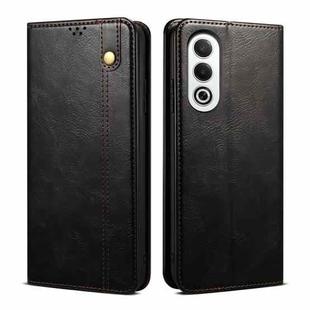 For OPPO K12x 5G Global Oil Wax Crazy Horse Texture Leather Phone Case(Black)