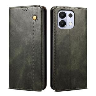 For OPPO K13 5G India Oil Wax Crazy Horse Texture Leather Phone Case(Dark Green)