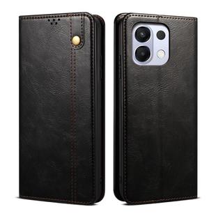 For OPPO K13 5G India Oil Wax Crazy Horse Texture Leather Phone Case(Black)