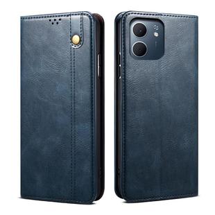 For OPPO A5x 4G / 5G Oil Wax Crazy Horse Texture Leather Phone Case(Navy Blue)