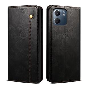 For OPPO A5x 4G / 5G Oil Wax Crazy Horse Texture Leather Phone Case(Black)